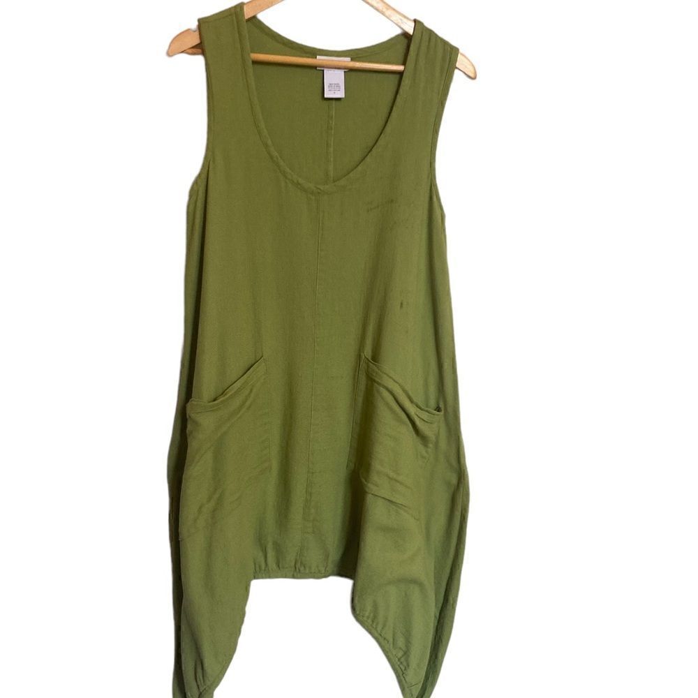 Soft Surrounding Summer Dress Green Size Small